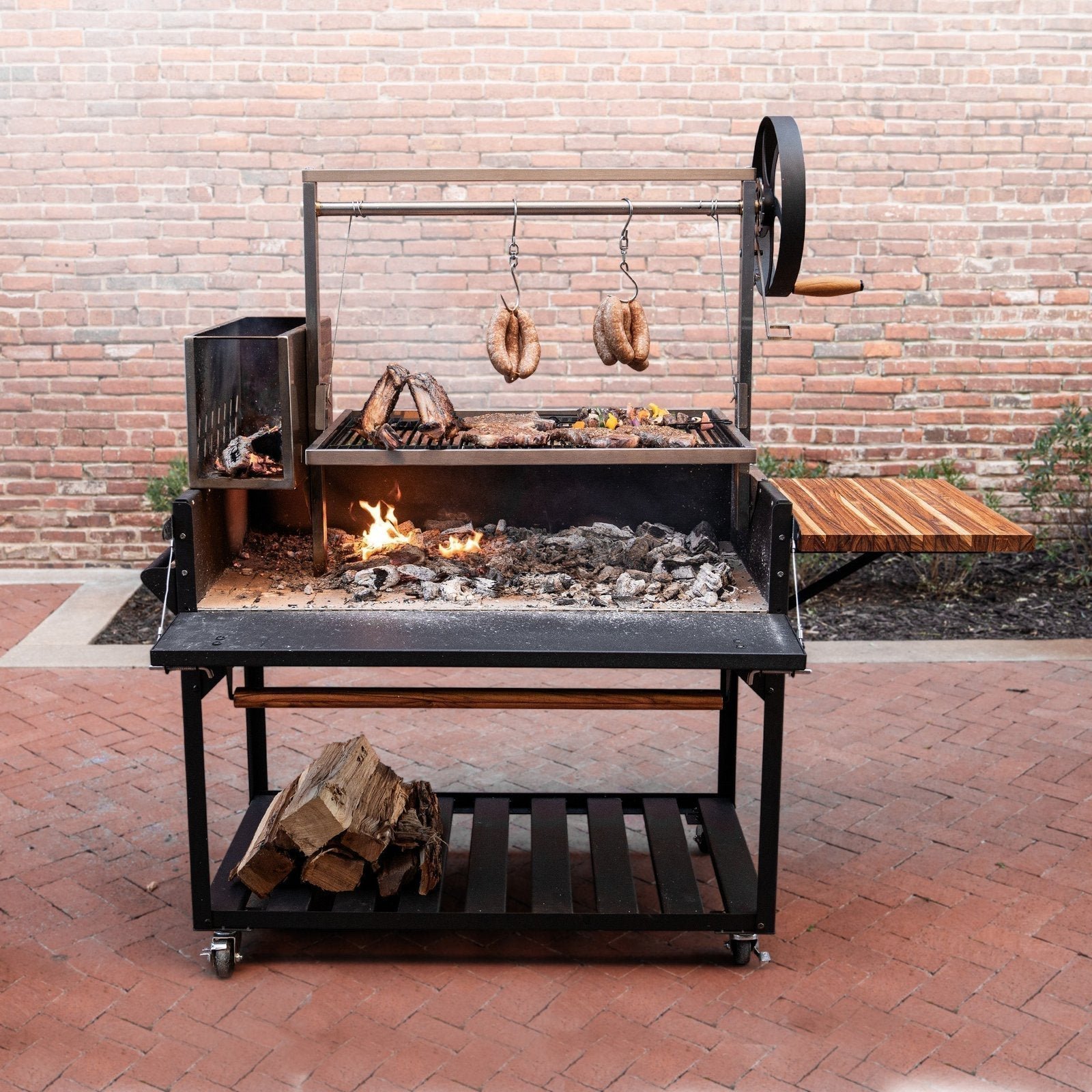2304093-LIFESTYLE-02-1_b60eef42-f8b2-4bdb-89ba-673fbc00d984-1.jpg Premium Argentine/Santa Maria BBQ Grill with Wood Fire and Charcoal Grill - Image 1