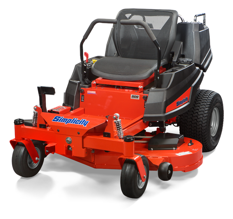 2691321_SMI_Courier_2348_LF_2048px_58379e08-f7ab-4025-8ca9-3af0630efada.png Simplicity Courier 21.5HP 726cc Kawasaki 48″ FAB Z-Turn Suspension Mower w/ CARGO BED #2691660 - Image 1