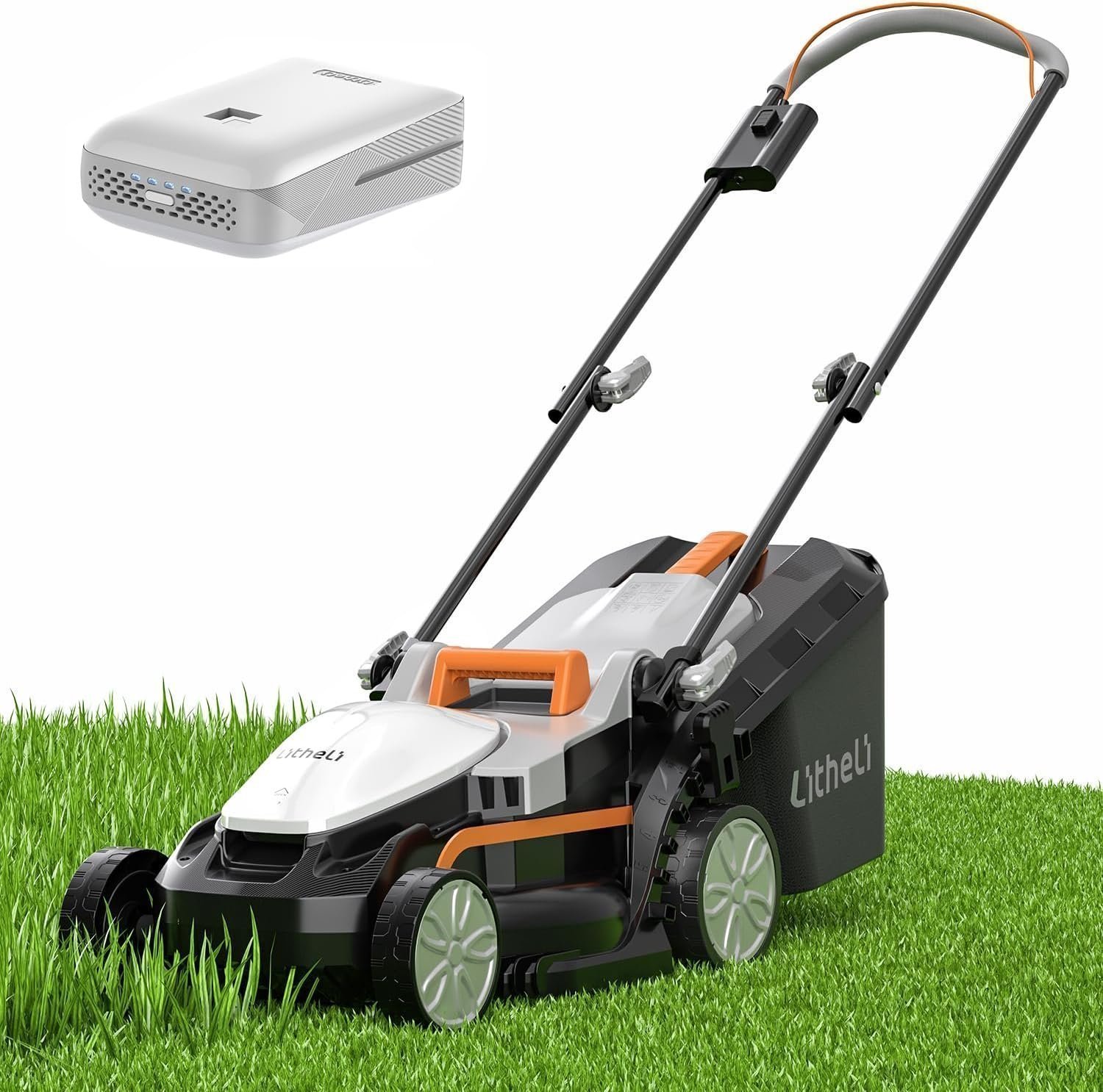 71F4dRK5UoL._AC_SL1500.jpg Litheli 13″ 20V Cordless Lawn Mower with 4.0Ah Battery - Image 1