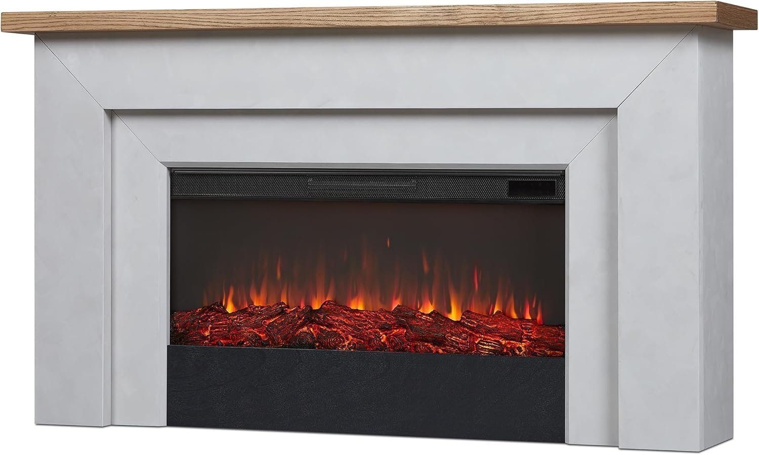 71LXsGJXBFL._AC_SL1500-1.jpg Real Flame Malie 68″ Electric Fireplace with Mantel & Remote Control - Image 1
