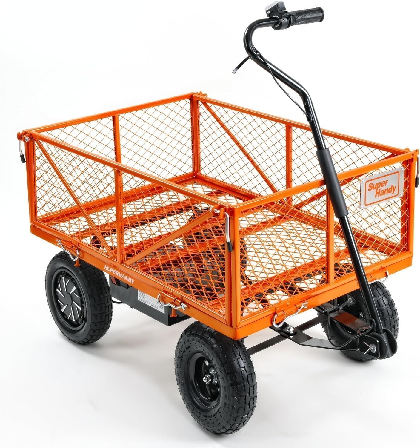 81dr50j1YUL._AC_SL1500-1.jpg SuperHandy Electric-Assist Garden Cart, 5.7 Cu Ft, 440 lbs Load, All-Terrain Wheels - Image 1