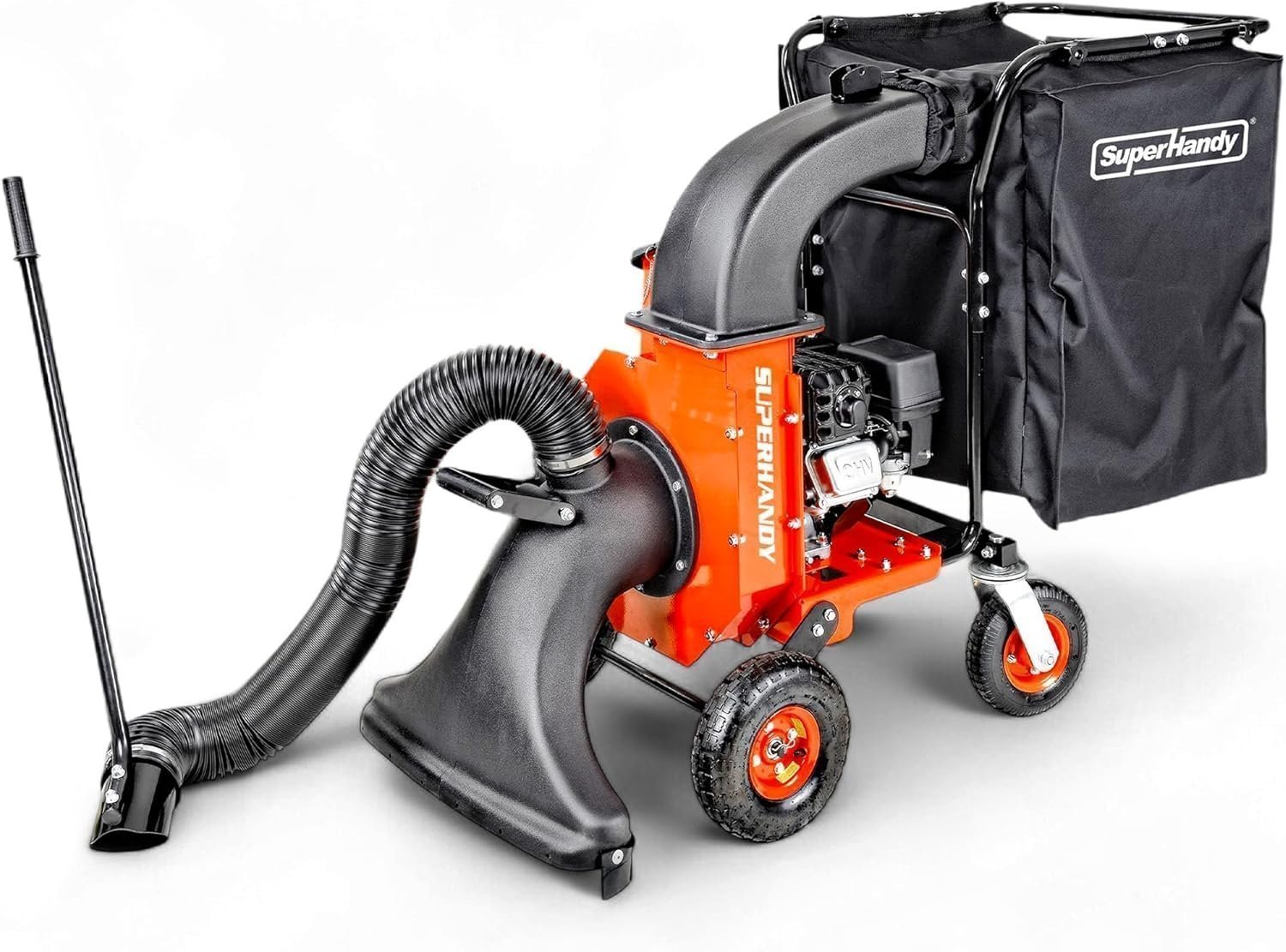 81nwcEgyftL._AC_SL1500-1.jpg SuperHandy 7HP Gas Leaf Vacuum & Wood Chipper, 10:1 Mulch, 6-Bushel Bag - Image 1